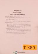 Traub-Traub Einspindeldrehautomat A15 & A25, Mill Parts Manual 1971-A15-A25-03